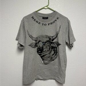 Zach Bryan 2023 Tour T Shirt Here To Prove Bull Graphic Small Concert Merch